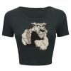 Ladies' Poly-Cotton Crop T-Shirt Thumbnail