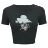 Ladies' Poly-Cotton Crop T-Shirt Thumbnail
