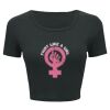 Ladies' Poly-Cotton Crop T-Shirt Thumbnail