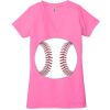 Ladies' Jersey Short-Sleeve Deep V-Neck T-Shirt Thumbnail