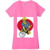 Ladies' Jersey Short-Sleeve Deep V-Neck T-Shirt Thumbnail