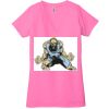 Ladies' Jersey Short-Sleeve Deep V-Neck T-Shirt Thumbnail