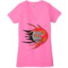 Ladies' Jersey Short-Sleeve Deep V-Neck T-Shirt Thumbnail