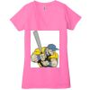 Ladies' Jersey Short-Sleeve Deep V-Neck T-Shirt Thumbnail