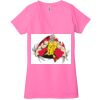 Ladies' Jersey Short-Sleeve Deep V-Neck T-Shirt Thumbnail