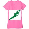 Ladies' Jersey Short-Sleeve Deep V-Neck T-Shirt Thumbnail