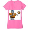 Ladies' Jersey Short-Sleeve Deep V-Neck T-Shirt Thumbnail