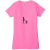 Ladies' Jersey Short-Sleeve Deep V-Neck T-Shirt Thumbnail