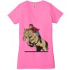 Ladies' Jersey Short-Sleeve Deep V-Neck T-Shirt Thumbnail