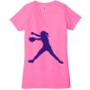 Ladies' Jersey Short-Sleeve Deep V-Neck T-Shirt Thumbnail