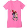 Ladies' Jersey Short-Sleeve Deep V-Neck T-Shirt Thumbnail