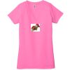 Ladies' Jersey Short-Sleeve Deep V-Neck T-Shirt Thumbnail