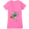 Ladies' Jersey Short-Sleeve Deep V-Neck T-Shirt Thumbnail