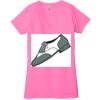 Ladies' Jersey Short-Sleeve Deep V-Neck T-Shirt Thumbnail