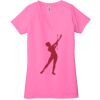 Ladies' Jersey Short-Sleeve Deep V-Neck T-Shirt Thumbnail