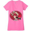 Ladies' Jersey Short-Sleeve Deep V-Neck T-Shirt Thumbnail