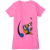 Ladies' Jersey Short-Sleeve Deep V-Neck T-Shirt Thumbnail