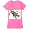 Ladies' Jersey Short-Sleeve Deep V-Neck T-Shirt Thumbnail