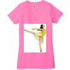 Ladies' Jersey Short-Sleeve Deep V-Neck T-Shirt Thumbnail