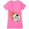Ladies' Jersey Short-Sleeve Deep V-Neck T-Shirt Thumbnail