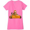 Ladies' Jersey Short-Sleeve Deep V-Neck T-Shirt Thumbnail