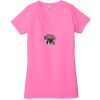 Ladies' Jersey Short-Sleeve Deep V-Neck T-Shirt Thumbnail