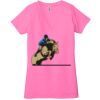 Ladies' Jersey Short-Sleeve Deep V-Neck T-Shirt Thumbnail