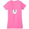 Ladies' Jersey Short-Sleeve Deep V-Neck T-Shirt Thumbnail