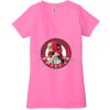 Ladies' Jersey Short-Sleeve Deep V-Neck T-Shirt Thumbnail