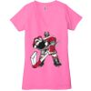 Ladies' Jersey Short-Sleeve Deep V-Neck T-Shirt Thumbnail