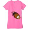 Ladies' Jersey Short-Sleeve Deep V-Neck T-Shirt Thumbnail