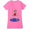 Ladies' Jersey Short-Sleeve Deep V-Neck T-Shirt Thumbnail