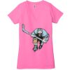 Ladies' Jersey Short-Sleeve Deep V-Neck T-Shirt Thumbnail