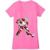 Ladies' Jersey Short-Sleeve Deep V-Neck T-Shirt Thumbnail