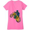 Ladies' Jersey Short-Sleeve Deep V-Neck T-Shirt Thumbnail
