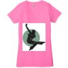 Ladies' Jersey Short-Sleeve Deep V-Neck T-Shirt Thumbnail