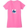 Ladies' Jersey Short-Sleeve Deep V-Neck T-Shirt Thumbnail