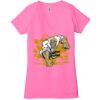 Ladies' Jersey Short-Sleeve Deep V-Neck T-Shirt Thumbnail