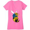 Ladies' Jersey Short-Sleeve Deep V-Neck T-Shirt Thumbnail