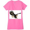 Ladies' Jersey Short-Sleeve Deep V-Neck T-Shirt Thumbnail