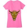 Ladies' Jersey Short-Sleeve Deep V-Neck T-Shirt Thumbnail
