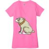 Ladies' Jersey Short-Sleeve Deep V-Neck T-Shirt Thumbnail