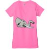 Ladies' Jersey Short-Sleeve Deep V-Neck T-Shirt Thumbnail