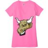 Ladies' Jersey Short-Sleeve Deep V-Neck T-Shirt Thumbnail