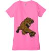 Ladies' Jersey Short-Sleeve Deep V-Neck T-Shirt Thumbnail