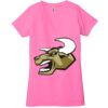 Ladies' Jersey Short-Sleeve Deep V-Neck T-Shirt Thumbnail