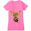 Ladies' Jersey Short-Sleeve Deep V-Neck T-Shirt Thumbnail