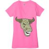 Ladies' Jersey Short-Sleeve Deep V-Neck T-Shirt Thumbnail