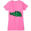 Ladies' Jersey Short-Sleeve Deep V-Neck T-Shirt Thumbnail
