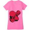 Ladies' Jersey Short-Sleeve Deep V-Neck T-Shirt Thumbnail